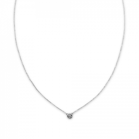 Classic Round Floating Diamond Necklace