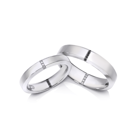 Black & White Couple Rings